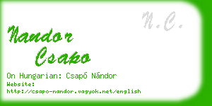 nandor csapo business card